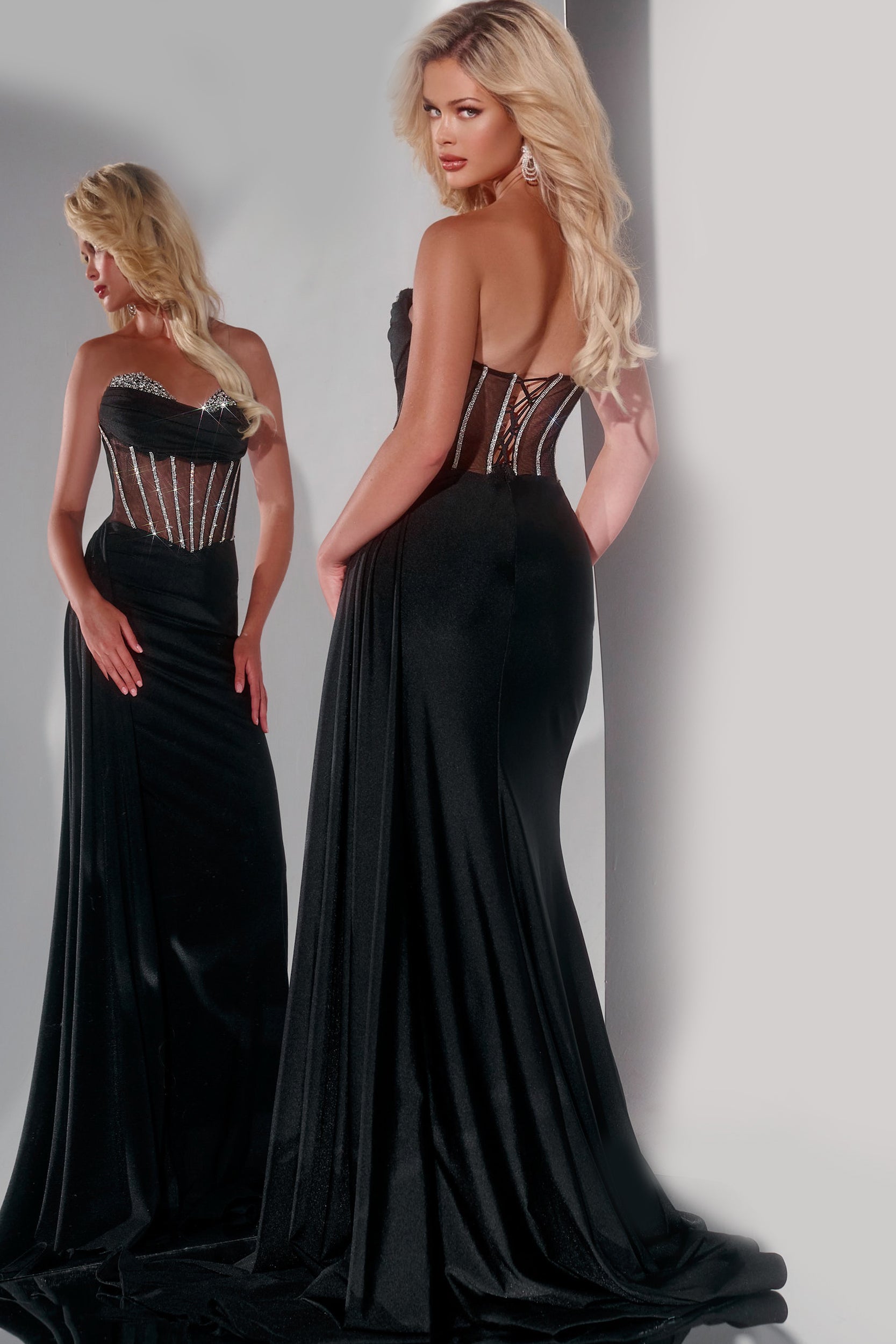 Jovani 42226 Long Mermaid Formal Sequin Prom Dress