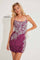 Cocktail Dresses Short Cocktail Sequin Slit Dress Grape