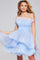 Cocktail Dresses A Line Homecoming Pleated Cocktail Dress Light Blue