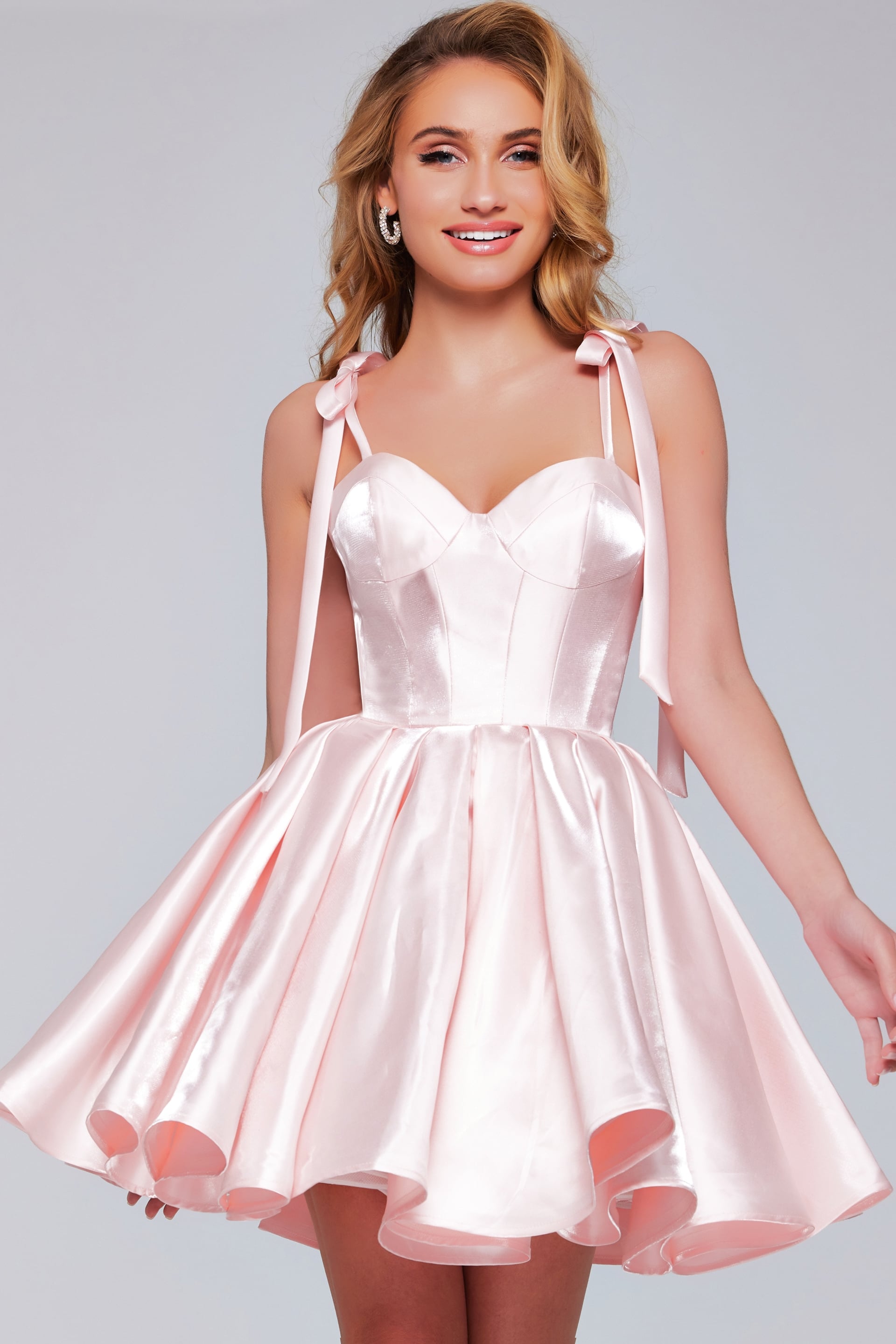 Jovani 42342 Satin Fit & Flare Homecoming Dress – The Dress Outlet Jovani 42342 Satin Fit & Flare Homecoming Dress – The Dress Outlet