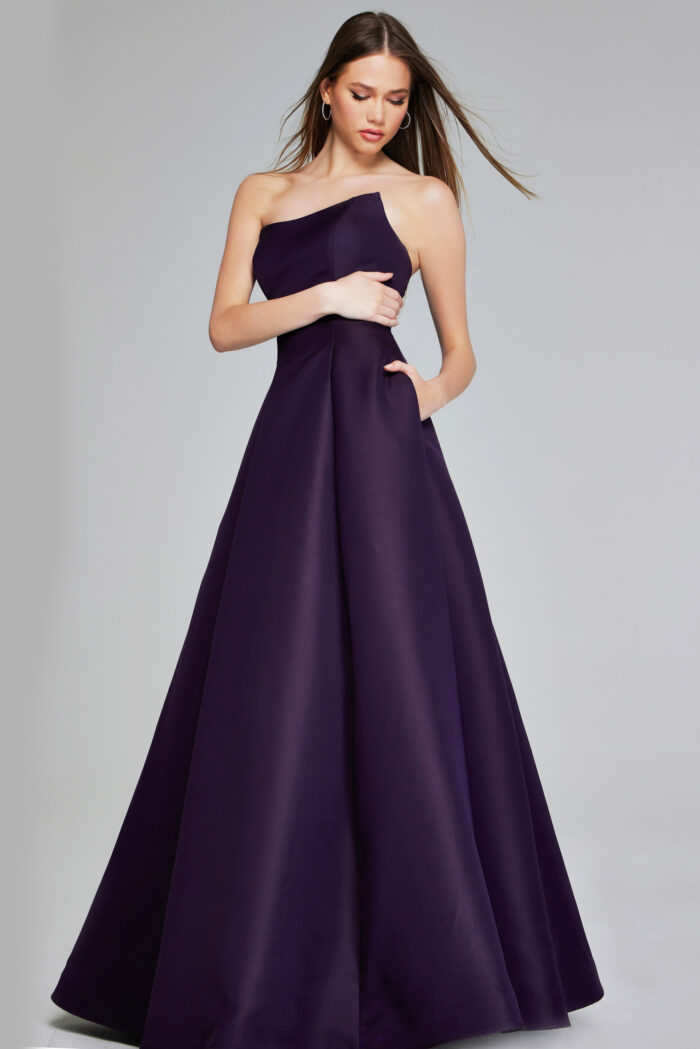 Prom Dresses A Line Long Ball Gown Fevening Formal Prom Dress Eggplant