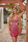 Cocktail Dresses Short Cut Out Homecoming Dress Fuchsia