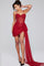 Cocktail Dresses Beaded Short Fitted Corset Cocktail Dress Red