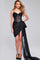 Cocktail Dresses Beaded Short Fitted Corset Cocktail Dress Black