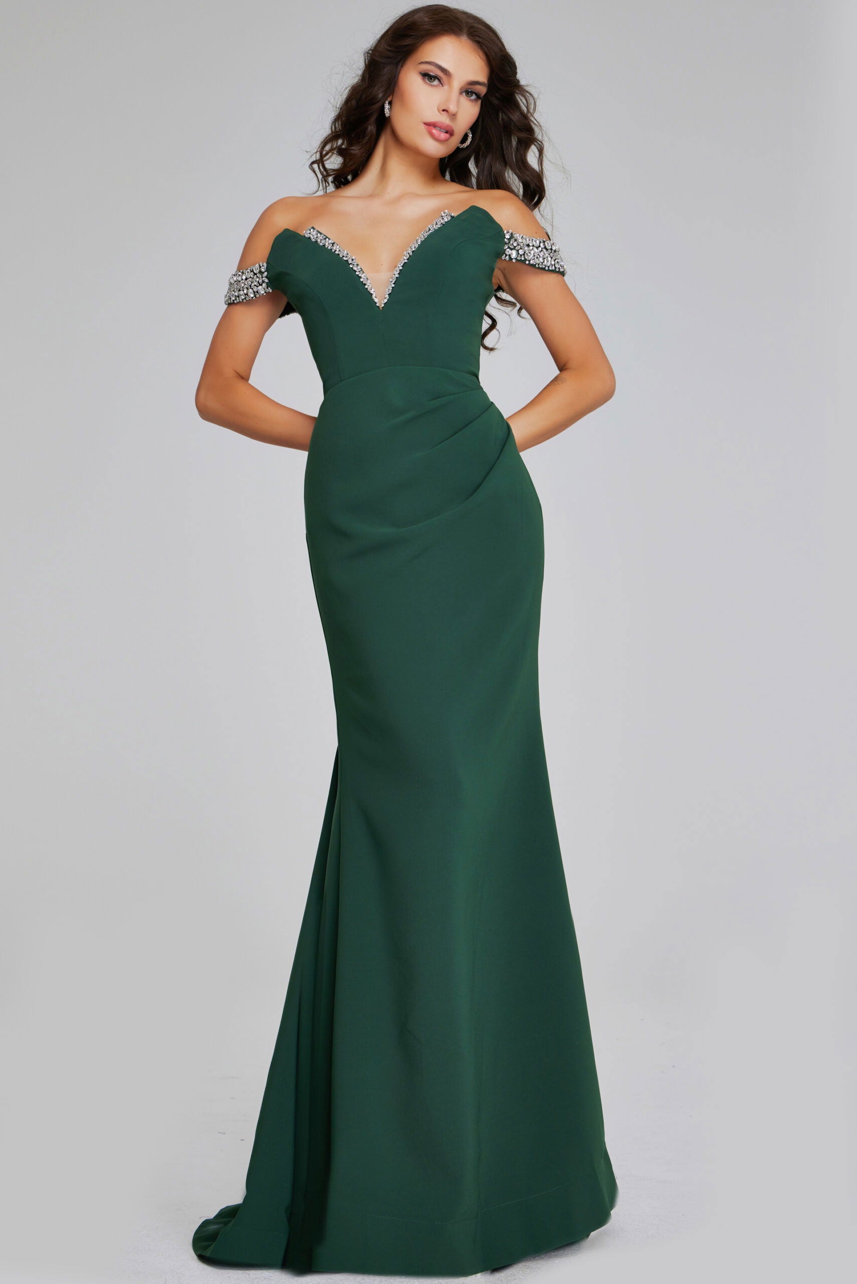 Prom Dresses Long Beaded Formal Prom Mermaid Dress Jovani 42394 Hunter