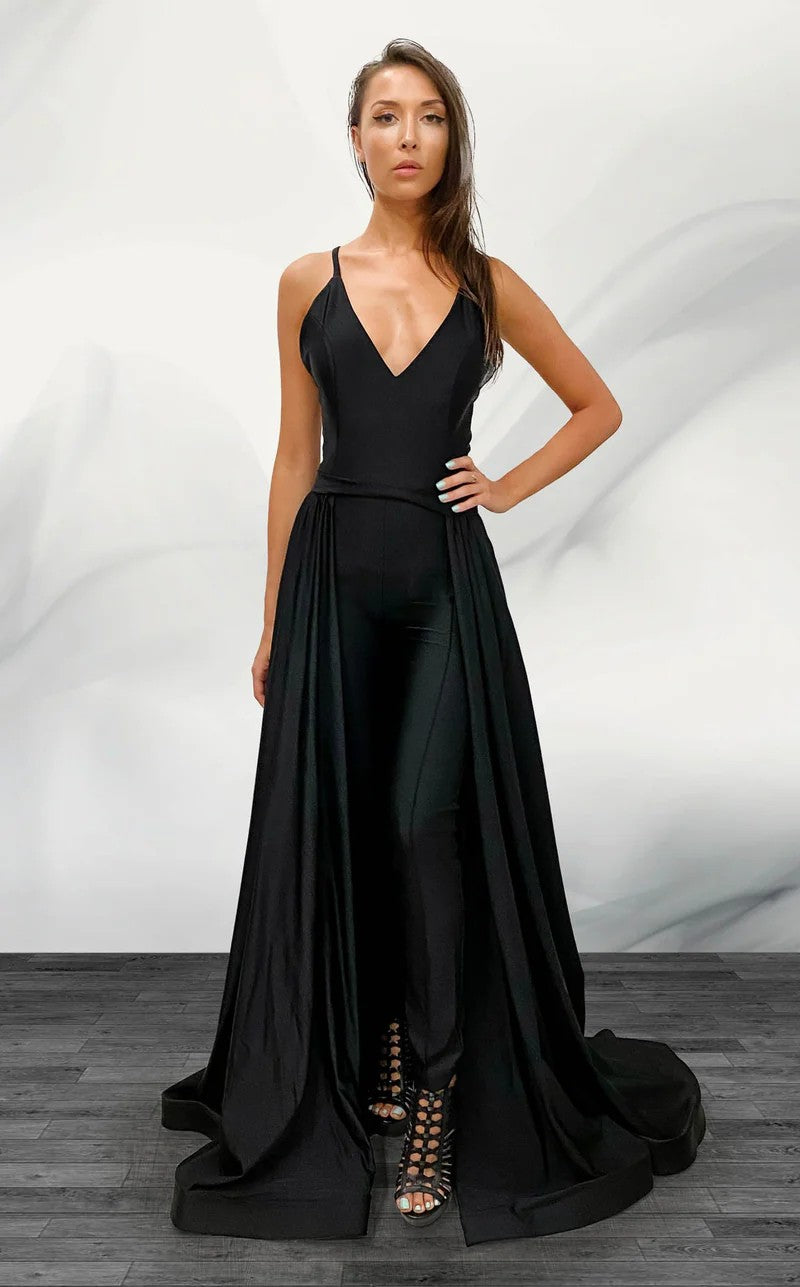 Jessica Angel 423 Long Formal Detachable Overskirt Jumpsuit