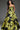 Prom Dresses Long A Line Floral Print Formal Prom Dress Yellow/Black