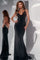 Prom Dresses Fitted Long Formal Beaded Evening Prom Dress Black