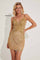 Cocktail Dresses Short Fitted Homecoming Beaded Dress Nude