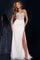 Prom Dresses Beaded Slit Long Formal Evening Prom Dress Ivory/Silver