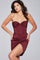 Cocktail Dresses Homecoming Short Pleated Corset Cocktail Dress Burgundy