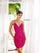 Cocktail Dresses Sequin Short  Fitted Homecoming Dress Fuchsia
