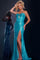 Prom Dresses Long Formal Fitted Sequined Prom Dress Turquoise