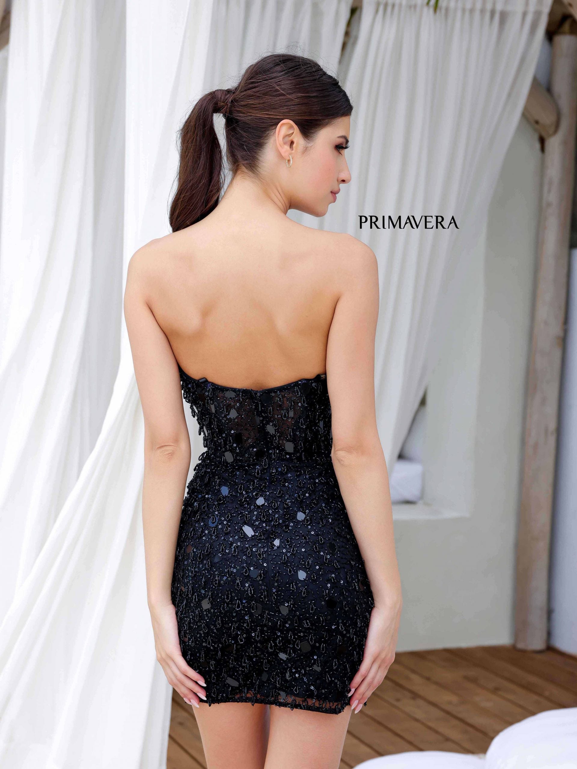 Primavera Couture 4252 Short Beaded Homecoming Cocktail Dress