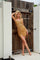 Cocktail Dresses Short Mirror Beaded Homecoming Dress Gold