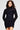 Cocktail Dresses Beaded Long Sleeve Fitted Floral Lace Mini Dress Black
