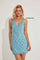 Cocktail Dresses Fitted Beaded Short Cocktail Homecoming Dress Powder Blue