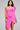 Cocktail Dresses High Slit Short Pleated Cocktail Dress Deep-Pink