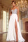 Prom Dresses Long Formal Beaded A Line Pleated Prom Dress Off White