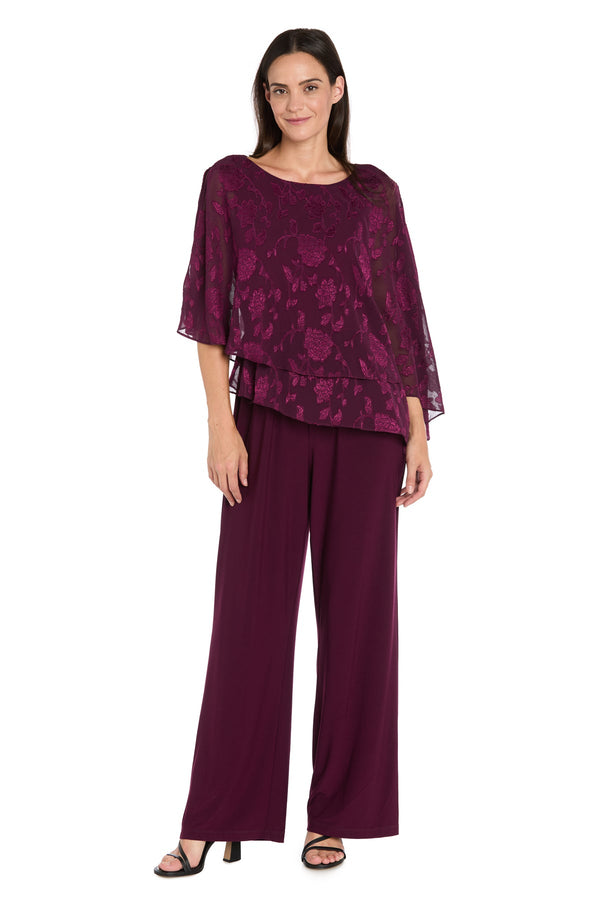 Long Print Jumpsuit Formal R&M Richards 4263