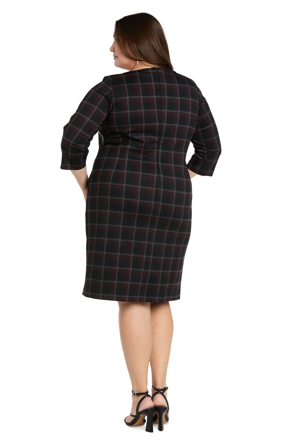 Plus Size Dresses Short Mini Cocktail Plus Size Dress R&M Richards 4270W Red/Multi