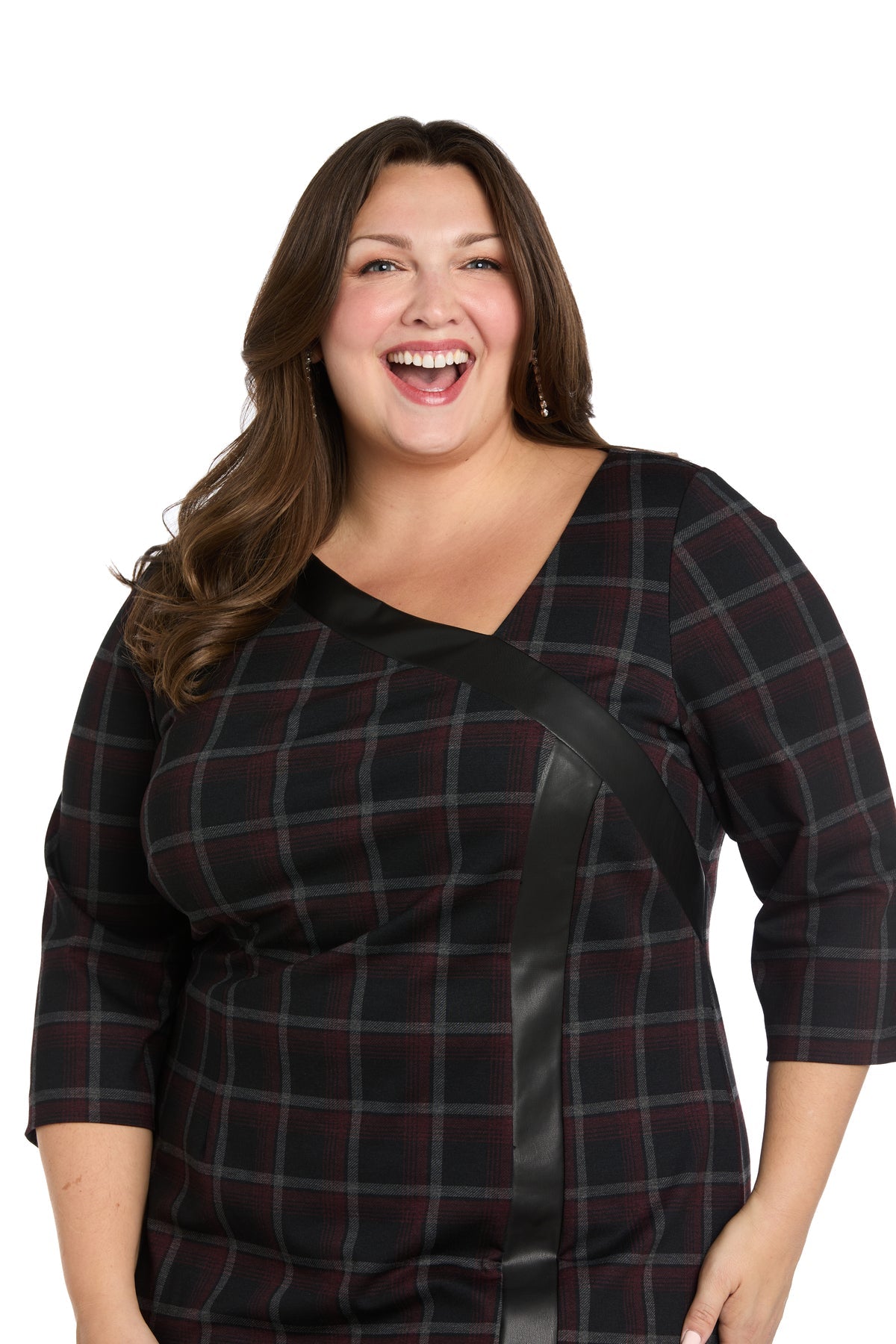 Plus Size Dresses Short Mini Cocktail Plus Size Dress R&M Richards 4270W Red/Multi