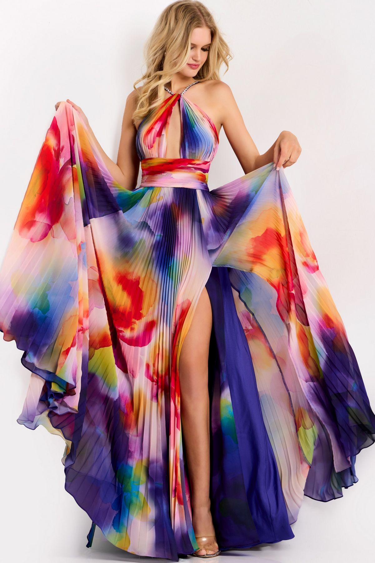 Prom Dresses Formal Long Print Evening Prom Dress Multi