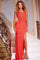 Prom Dresses Fitted Slit Long Formal Evening Prom Dress Orange