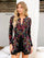 Romper Short Sequin Long Sleeve Jacket Dress Black