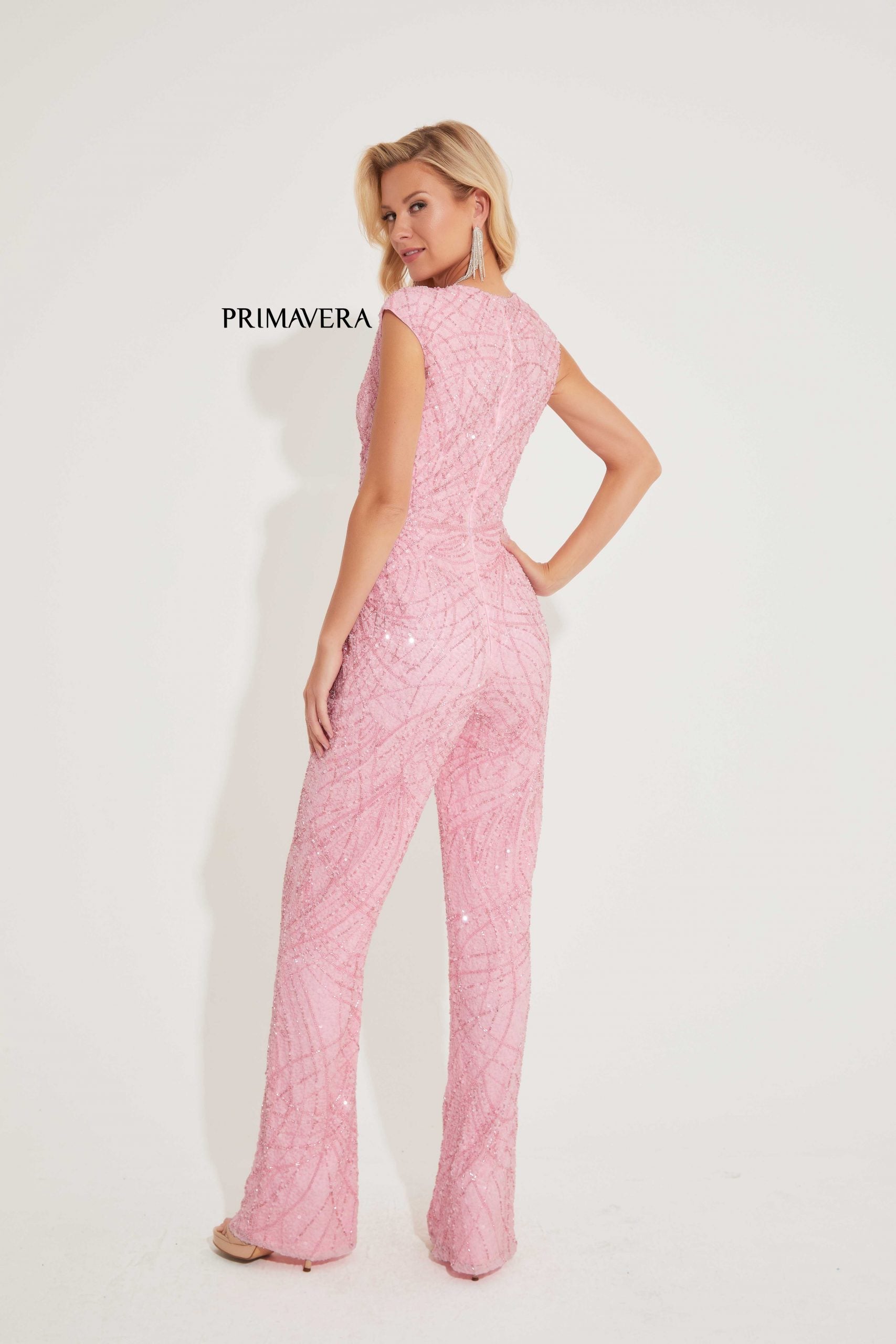 Primavera Couture 4275 Sequin Beaded Formal Jumpsuit