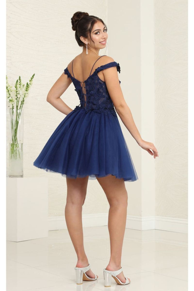 Illusion Mini/Short Tulle Cocktail A-Line May Queen 2090