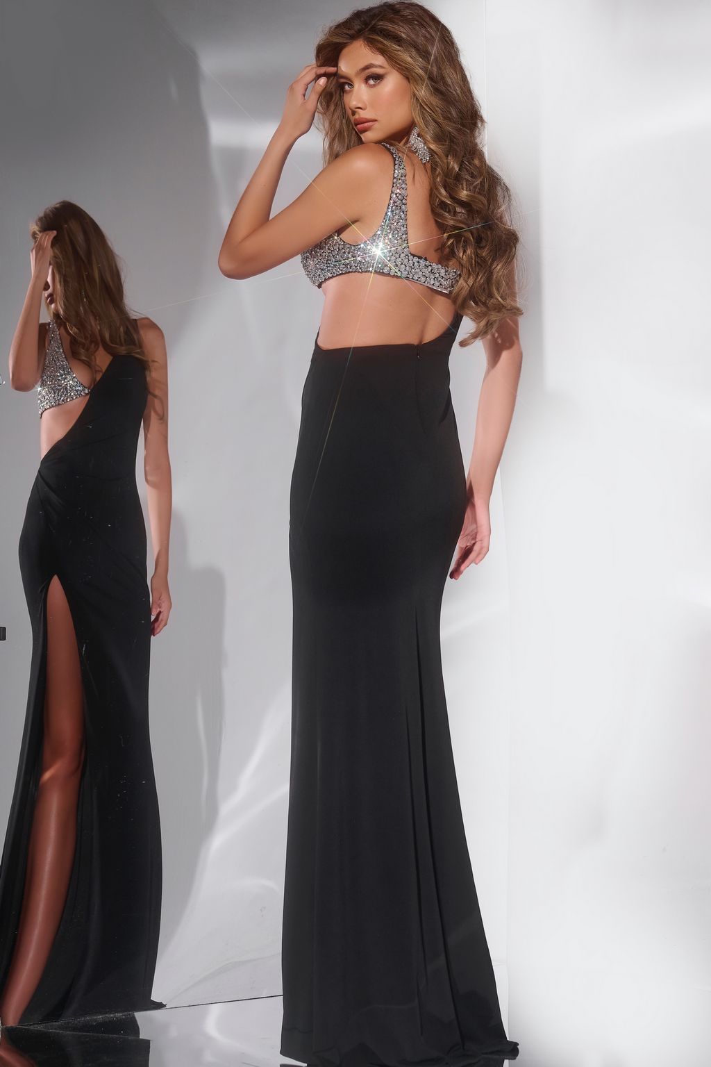 Prom Dresses Mermaid Fit Long Formal Beaded Prom Dress Black