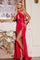 Prom Dresses Fitted Long Formal Sequin Prom Dress Red