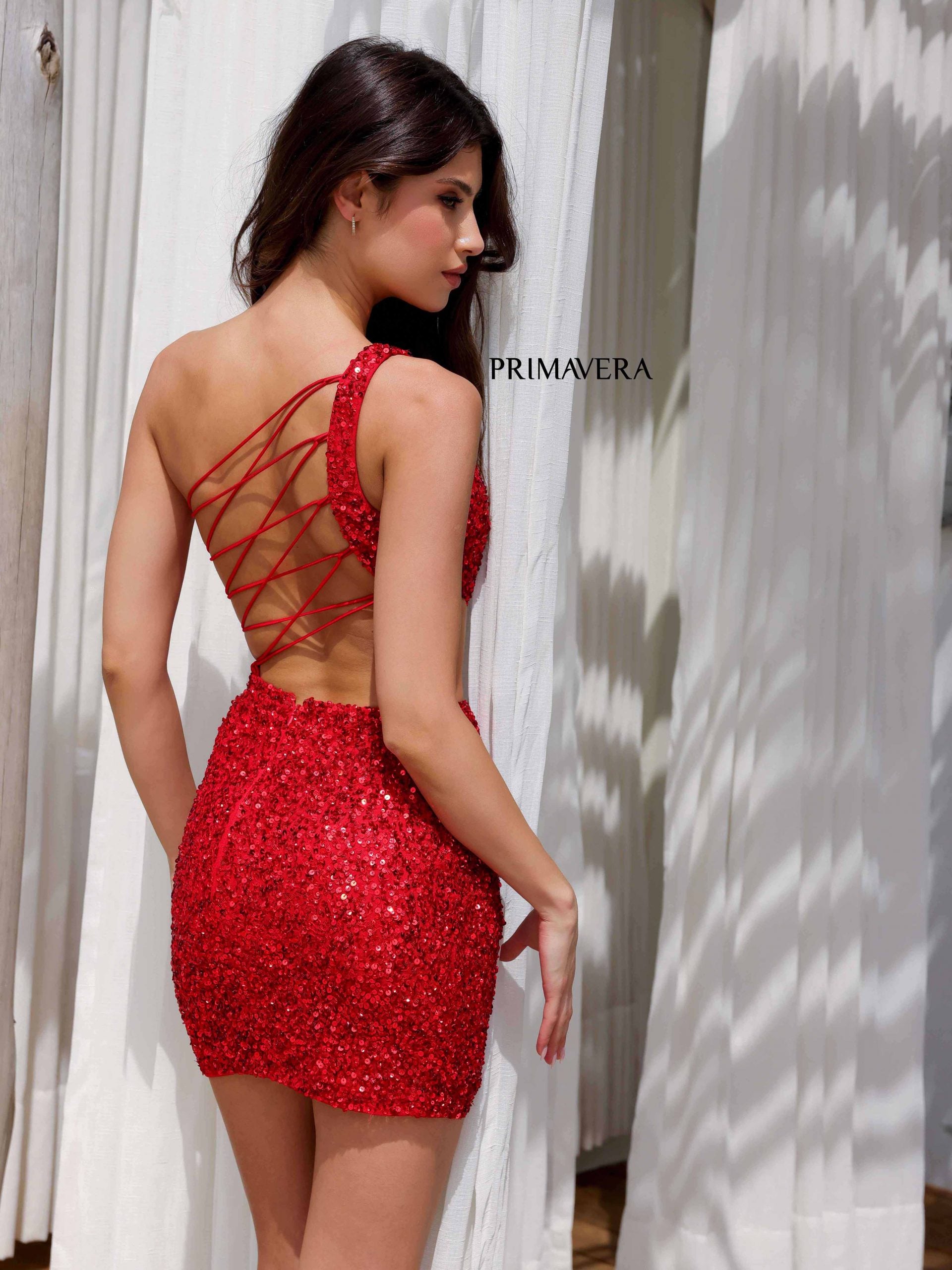 Cocktail Dresses Homecoming Short Fitted Sequin Cocktail Dress Red