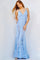 Prom Dresses Floral Long Formal Mermaid Prom Dress Periwinkle