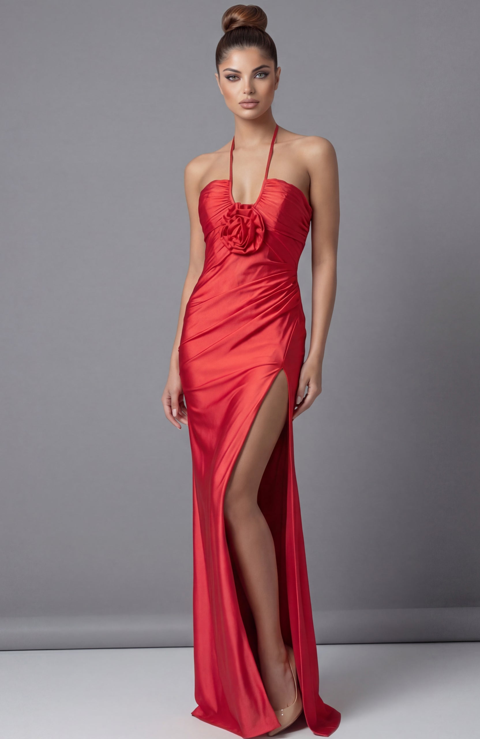 Prom Dresses Mermaid Long Formal Slit Evening Prom Dress Jovani 43041 Red
