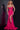 Prom Dresses Long Formal Glitter Detail High Slit Prom Dress Fuchsia