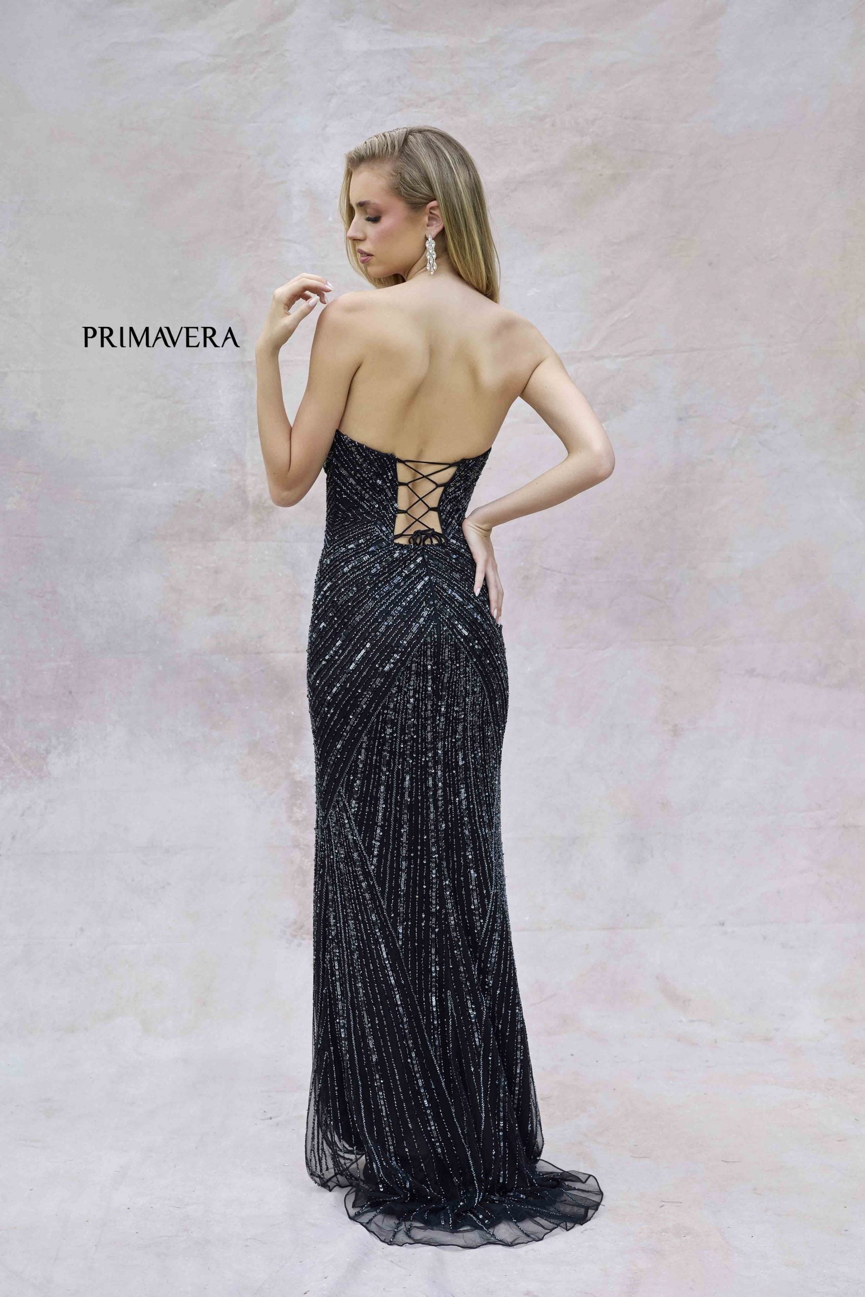 Primavera Couture 4309 Beaded Long Sequin Prom Formal Evening Dress