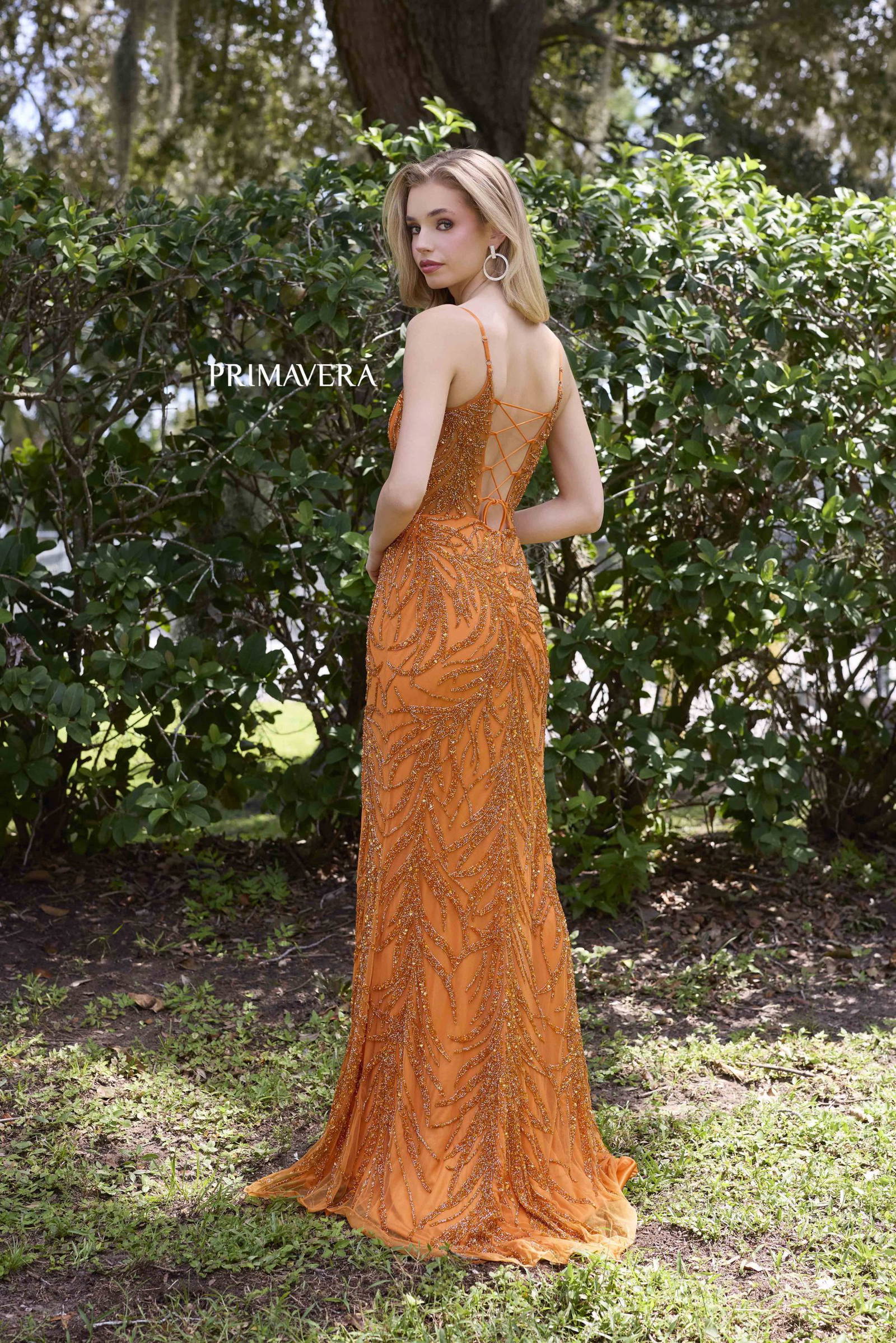 Primavera Couture 4310 Long Beaded Formal Prom Fitted Dress