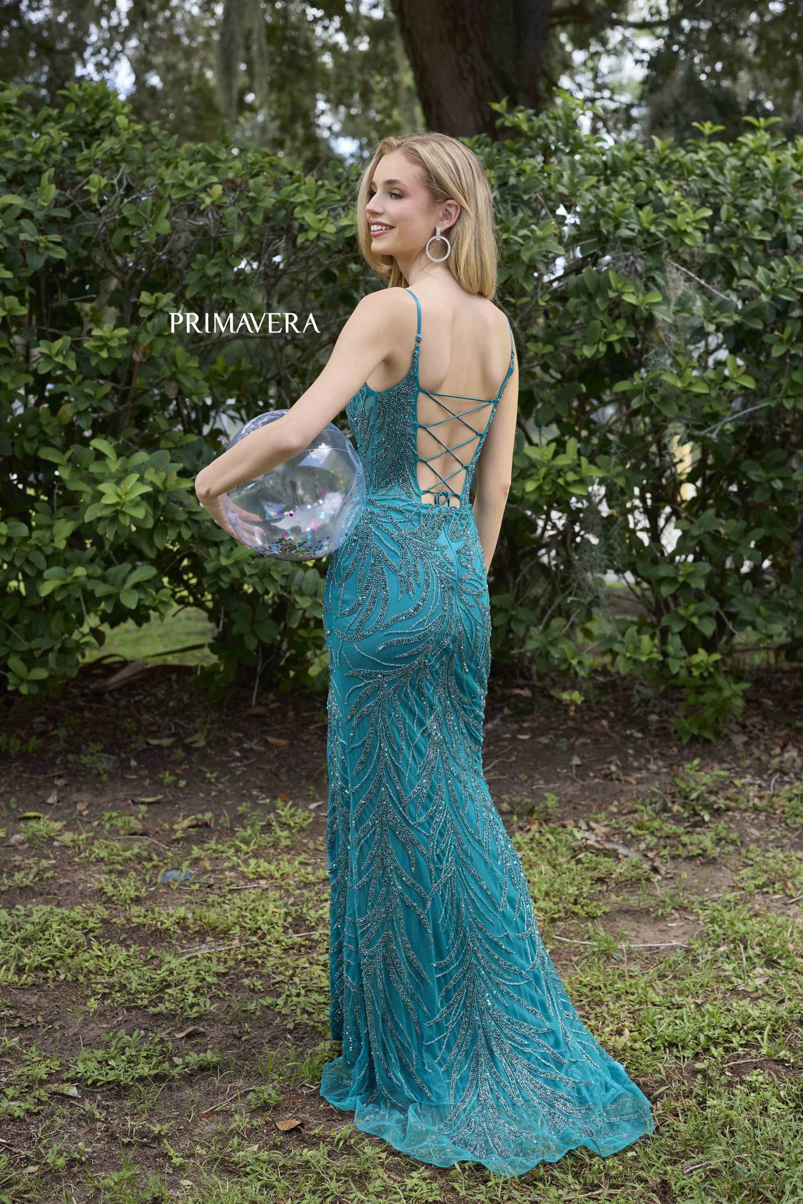 Primavera Couture 4310 Long Beaded Formal Prom Fitted Dress