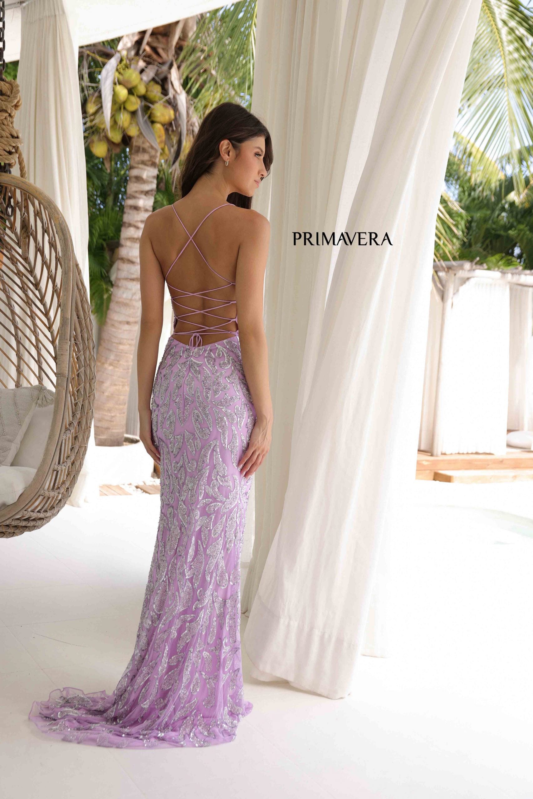 Primavera Couture 4312 Long Formal Prom Fitted Slit Evening Dress