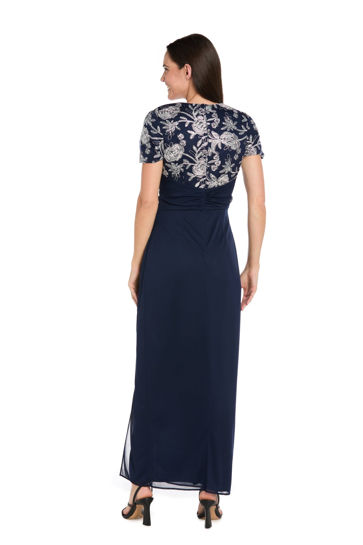 Formal Dresses Sequin Formal Long Dress Navy/Silver