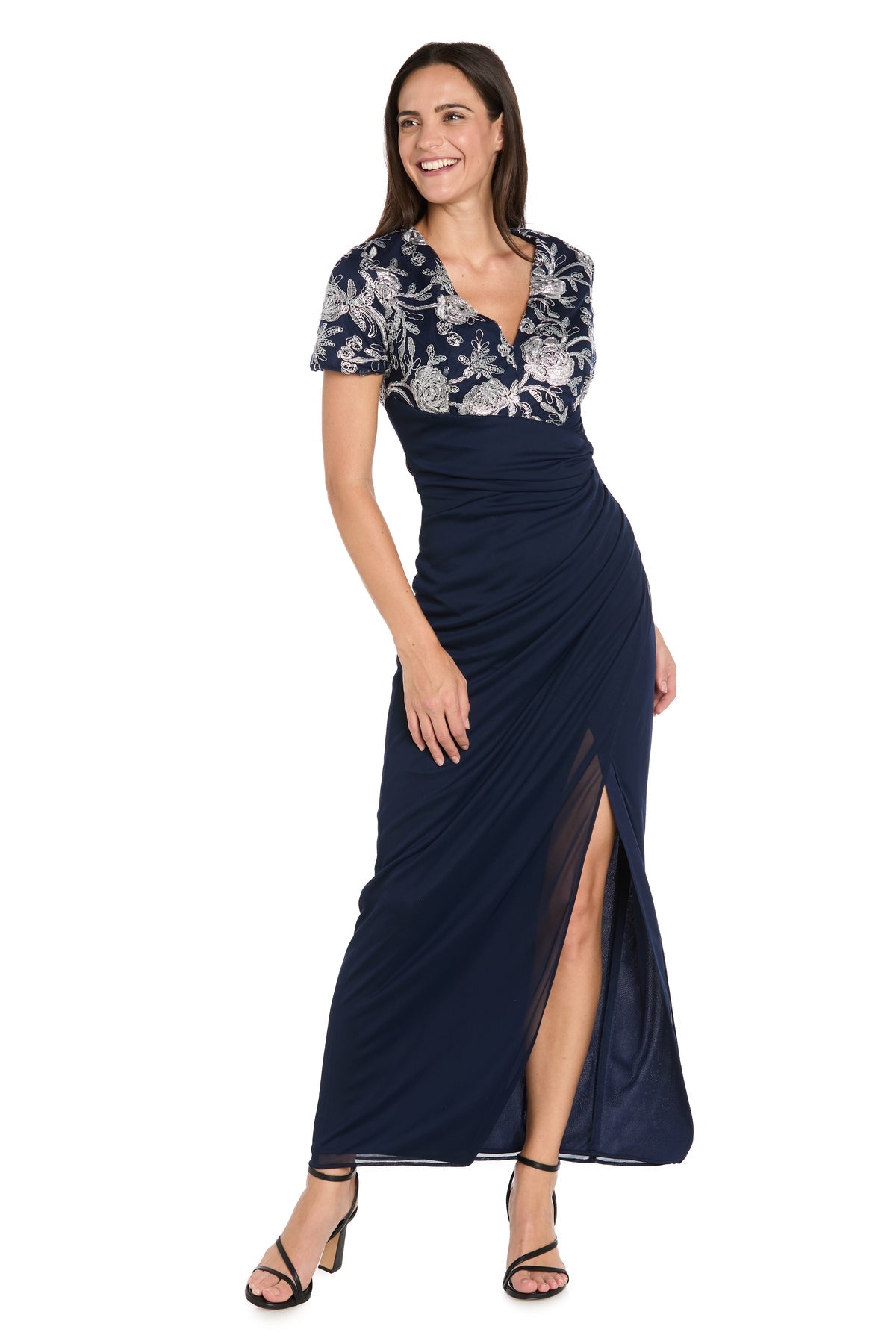 Formal Dresses Sequin Formal Long Dress Navy/Silver