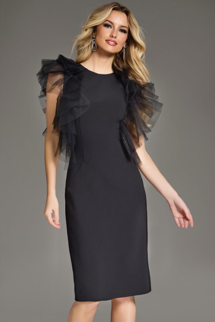 Cocktail Dresses Short Fitted Cocktail Dress Black