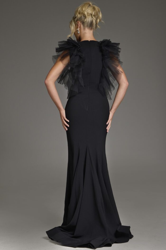 Formal Dresses Fitted Long Formal Mermaid Evening Dress Black