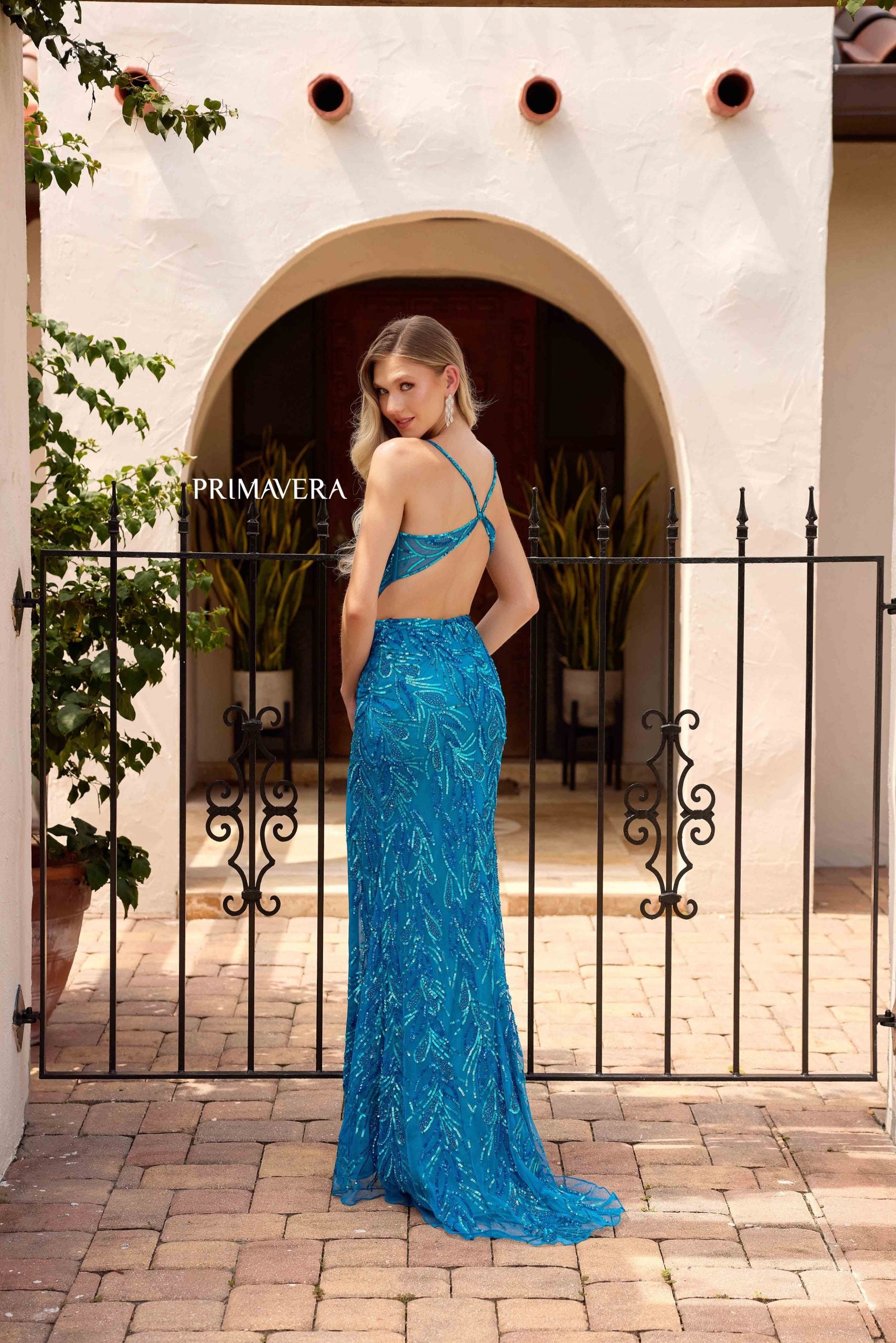 Primavera Couture 4316 Formal Long Slit Prom Sequin Dress