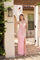 Prom Dresses Beaded Long Formal Prom Slit Dress Pink
