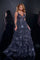 Prom Dresses Glitter Long Sequin A Line Formal Prom Dress  Navy