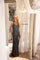 Prom Dresses Formal Long Pattern Prom Slit Dress Black