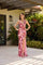 Prom Dresses Floral Long Glitter Formal sequin Prom Dress Pink